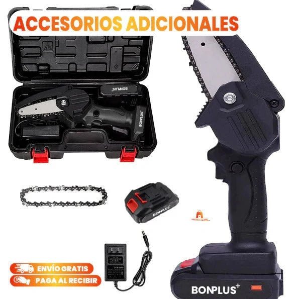 Mini Motosierra de Mano Portátil Recargable + MALETÍN + 2 BATERÍAS - Tienda GoMart!